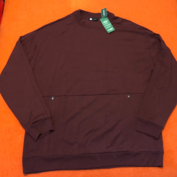 Burgundy eco-friendly minimalist loose sweatshirt NWT - Picture 2 of 10